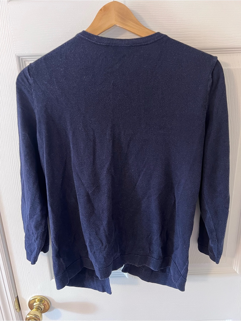 Talbots Navy Button-Front Cardigan Size M - Picture 3 of 8